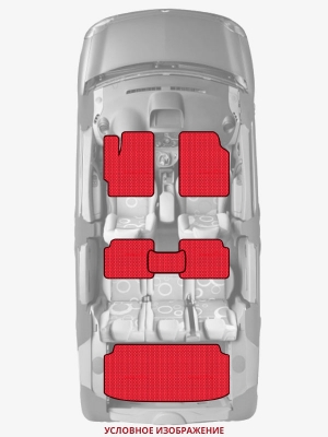 ЭВА коврики «Queen Lux» комплект для Dodge Ram Van (3G)